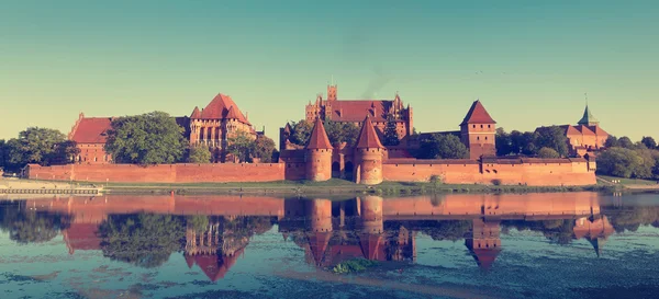 Ročník fotografické křižácký hrad Malbork — Stock fotografie