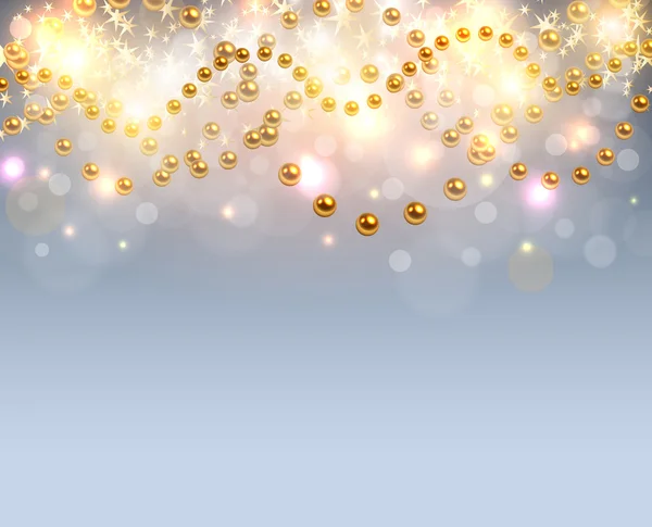 Fondo de Navidad luces brillantes — Vector de stock