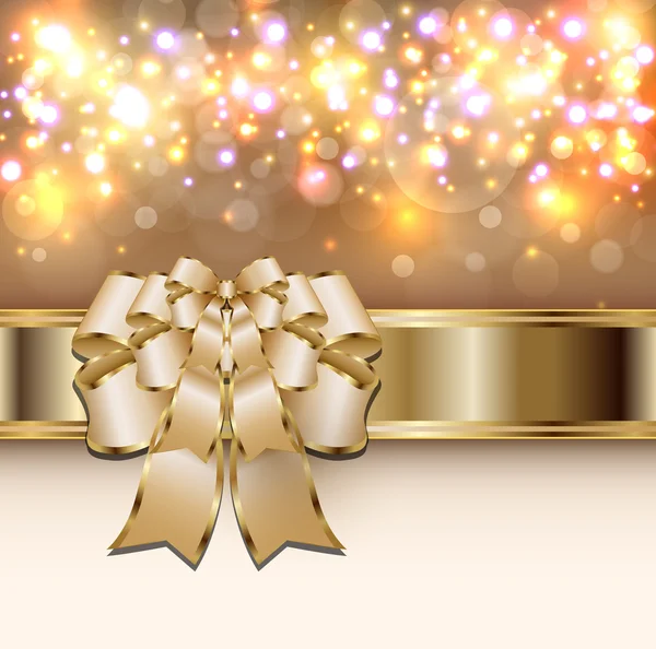 Christmas background gold lights — Stock Vector