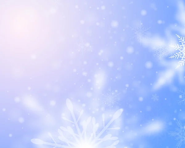 Fond d'hiver avec flocons de neige — Image vectorielle
