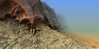 Yabancı gezegen bilim-kurgu arka plan