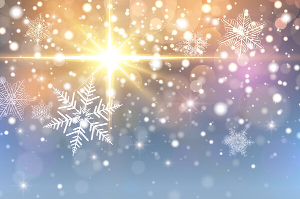 Christmas background with snowflakes