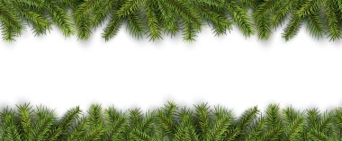 Christmas background green pine tree  clipart