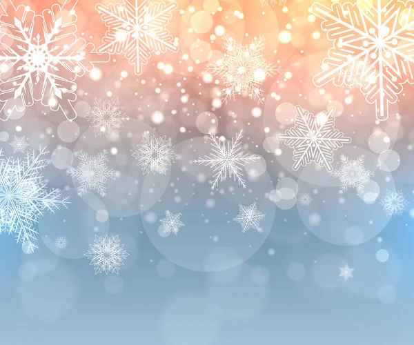 Fondo de Navidad con copos de nieve — Archivo Imágenes Vectoriales