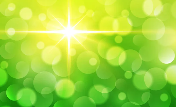 Fondo de luces verdes — Vector de stock