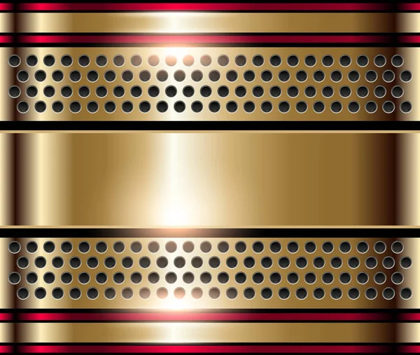 Gold metal background — Stock Vector