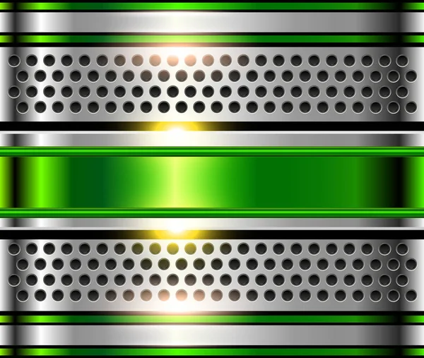 Silberner Metallhintergrund — Stockvektor