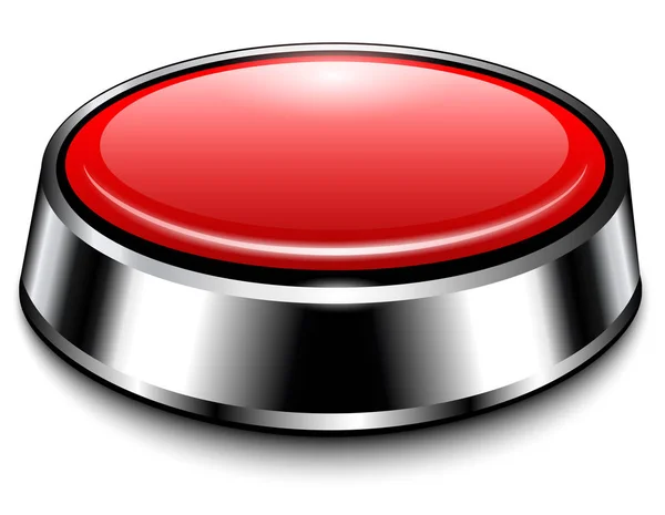 Glossy button red — Stock Vector