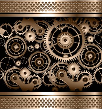 Abstract background gears clipart
