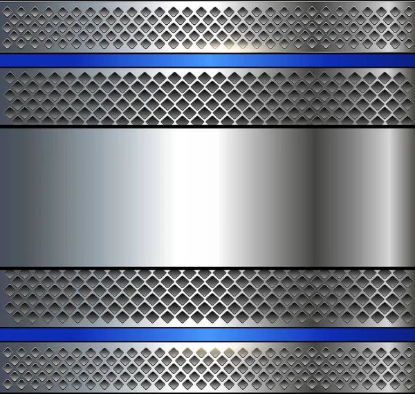 Hintergrund metallisch silber blau — Stockvektor