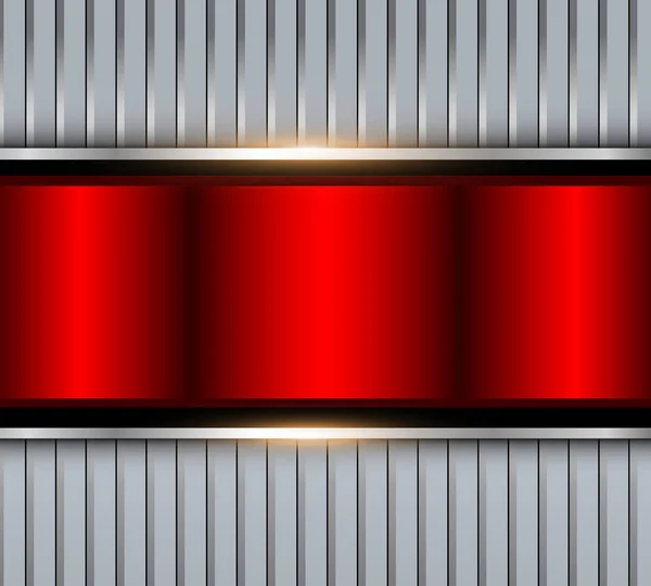 Fond rouge argenté métallisé — Image vectorielle