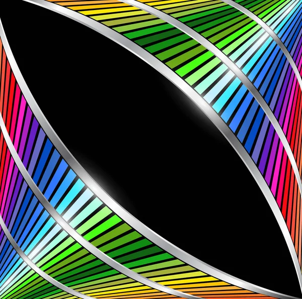 Fondo abstracto con patrón de rayas de arco iris — Vector de stock