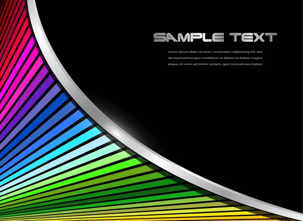 Fond abstrait avec motif rayé arc-en-ciel — Image vectorielle