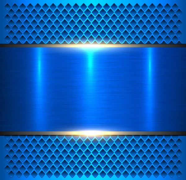 Achtergrond blauw metallic — Stockvector