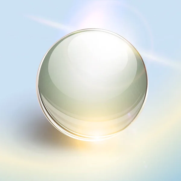 Sfondo con sfera di vetro 3D — Vettoriale Stock