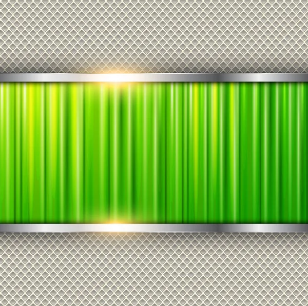 Фон с зеленым баннером — стоковый вектор