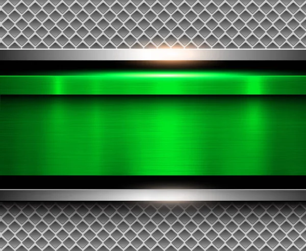 Bakgrunden metallisk grön — Stock vektor