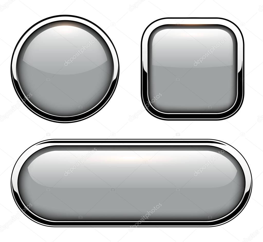 Glossy buttons isolated