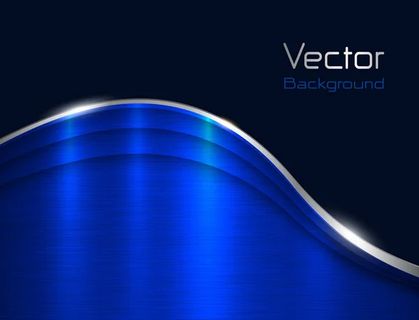 Fondo azul plateado metálico — Vector de stock