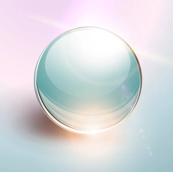 Arrière-plan avec sphère en verre 3D — Image vectorielle