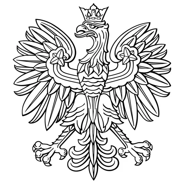 Pologne aigle, blason national polonais — Image vectorielle