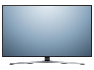 tv üzerinde beyaz izole