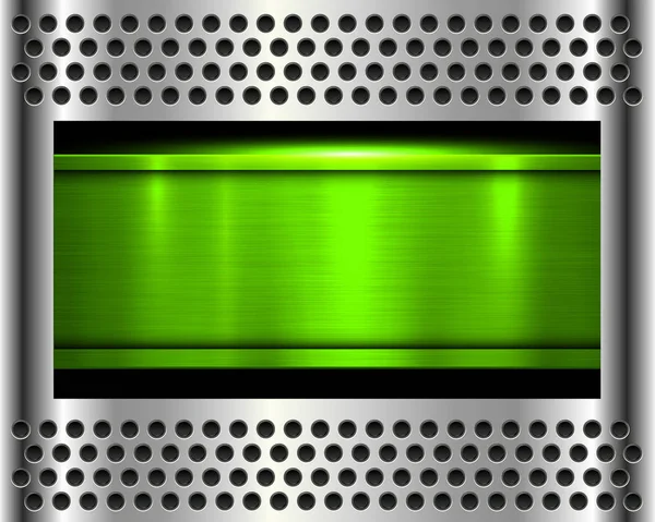 Metal arka plan yeşil — Stok Vektör