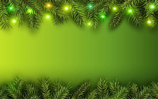 圣诞节背景绿色冷杉树 — 图库矢量图片