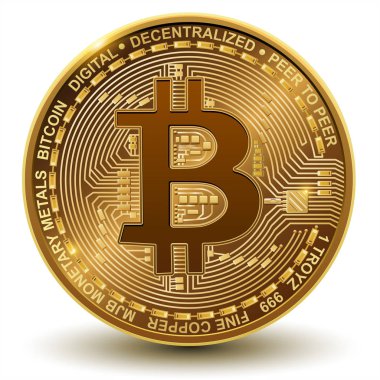 Bitcoin vektör çizim.