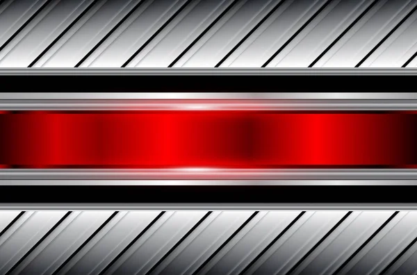 Abstrakter Hintergrund silber rot — Stockvektor