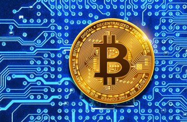 Bitcoin devre kartı üzerinde 