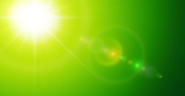 güneşli arka planı yeşil