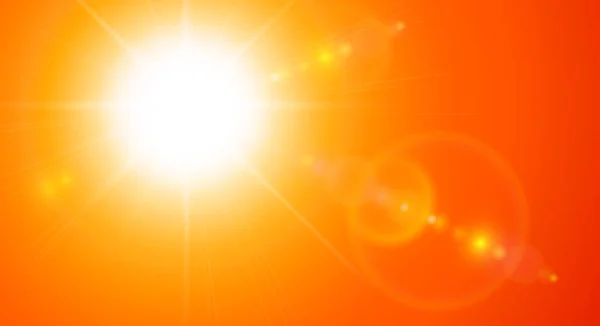 Oranje zonnige achtergrond — Stockvector