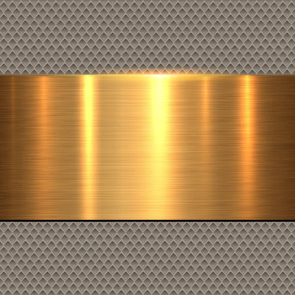 Altın arka plan metal doku — Stok Vektör