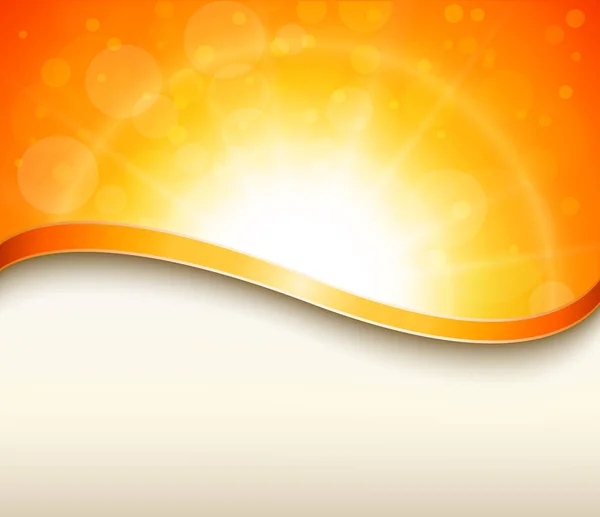 日当たりの良いオレンジ色の背景 — ストックベクタ