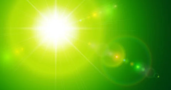 Groene zonnige achtergrond — Stockvector