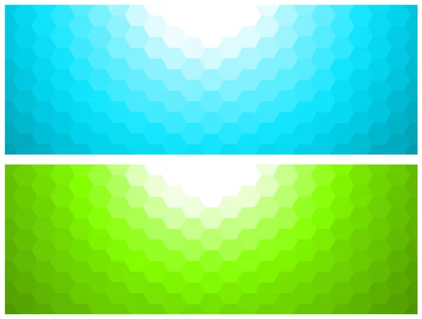 Mosaikhintergründe blau und grün — Stockvektor