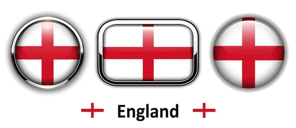 Boutons drapeau Angleterre — Image vectorielle