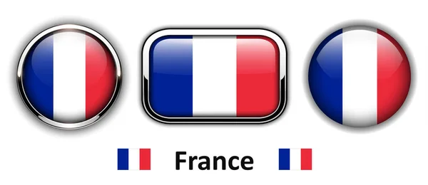 France flag buttons — Stock Vector