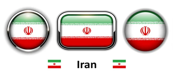 Iran flagi Państw — Wektor stockowy