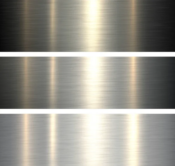 Stål metall textur bakgrunder — Stock vektor