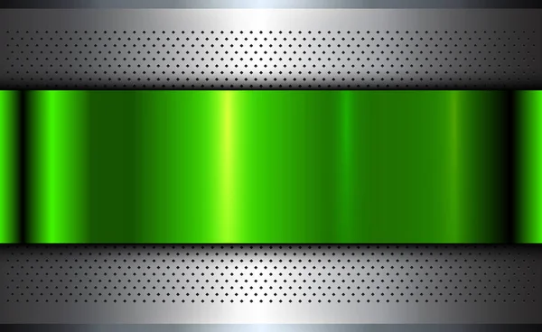 Srebrny metaliczny tło zielony — Wektor stockowy