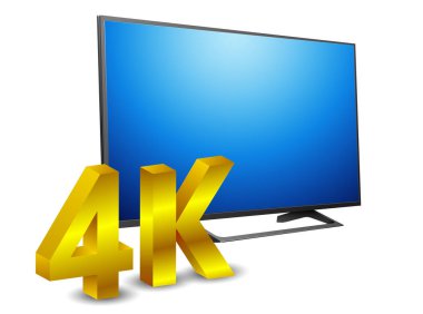 4k sembollü Tv 3d simgesi