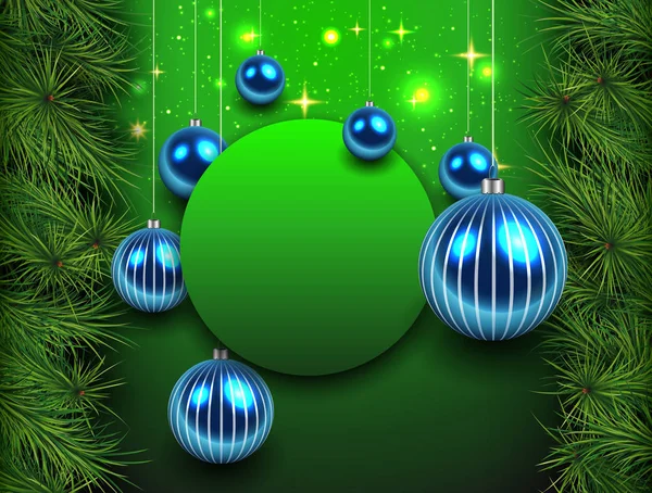 Kerstmis groene achtergrond — Stockvector