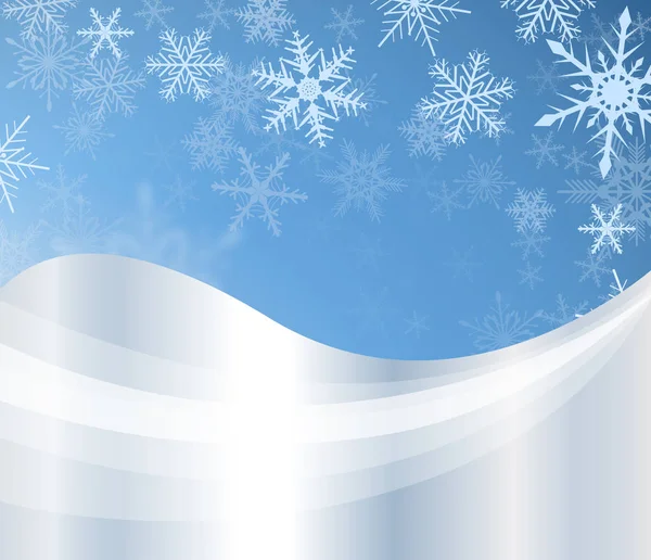 クリスマス背景、冬の雪 — ストックベクタ