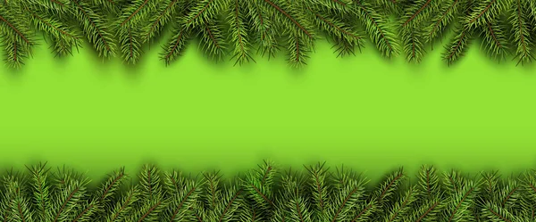 Weihnachten Hintergrund grüne Tanne — Stockvektor