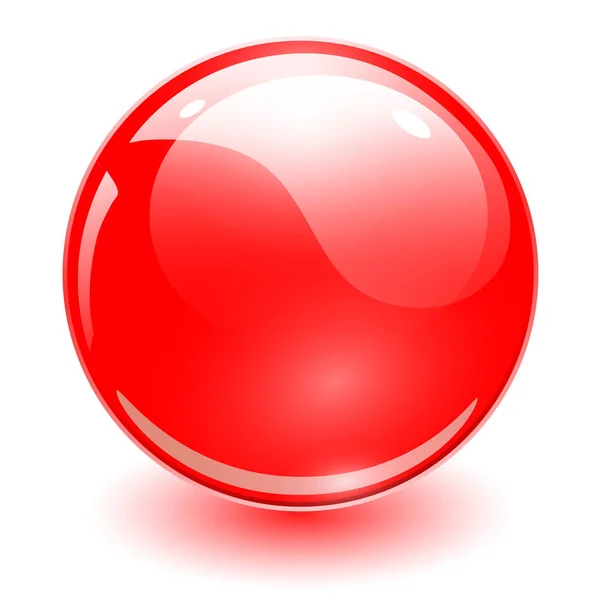 Cam Küre kırmızı — Stok Vektör