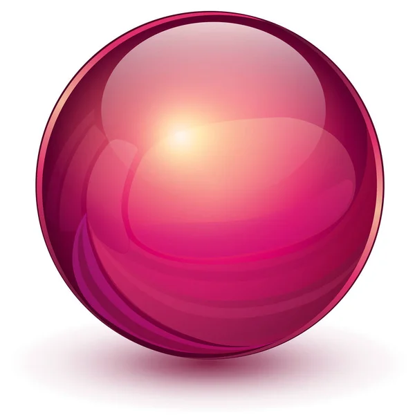 Red sphere 3D — Stock Vector