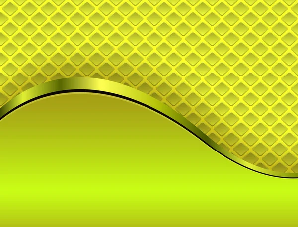 Arrière Plan Abstrait Lignes Jaunes Ondulées Sur Fond Pointillé Illustration — Image vectorielle