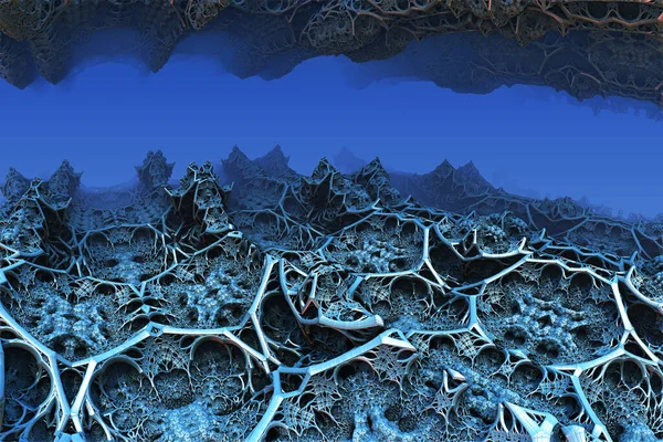 Abstrakter Hintergrund Fantastische Silberblaue Strukturen — Stockfoto